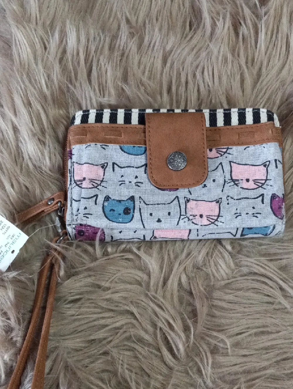 Maurices Brown-Trim Card Wallet with Black Interior